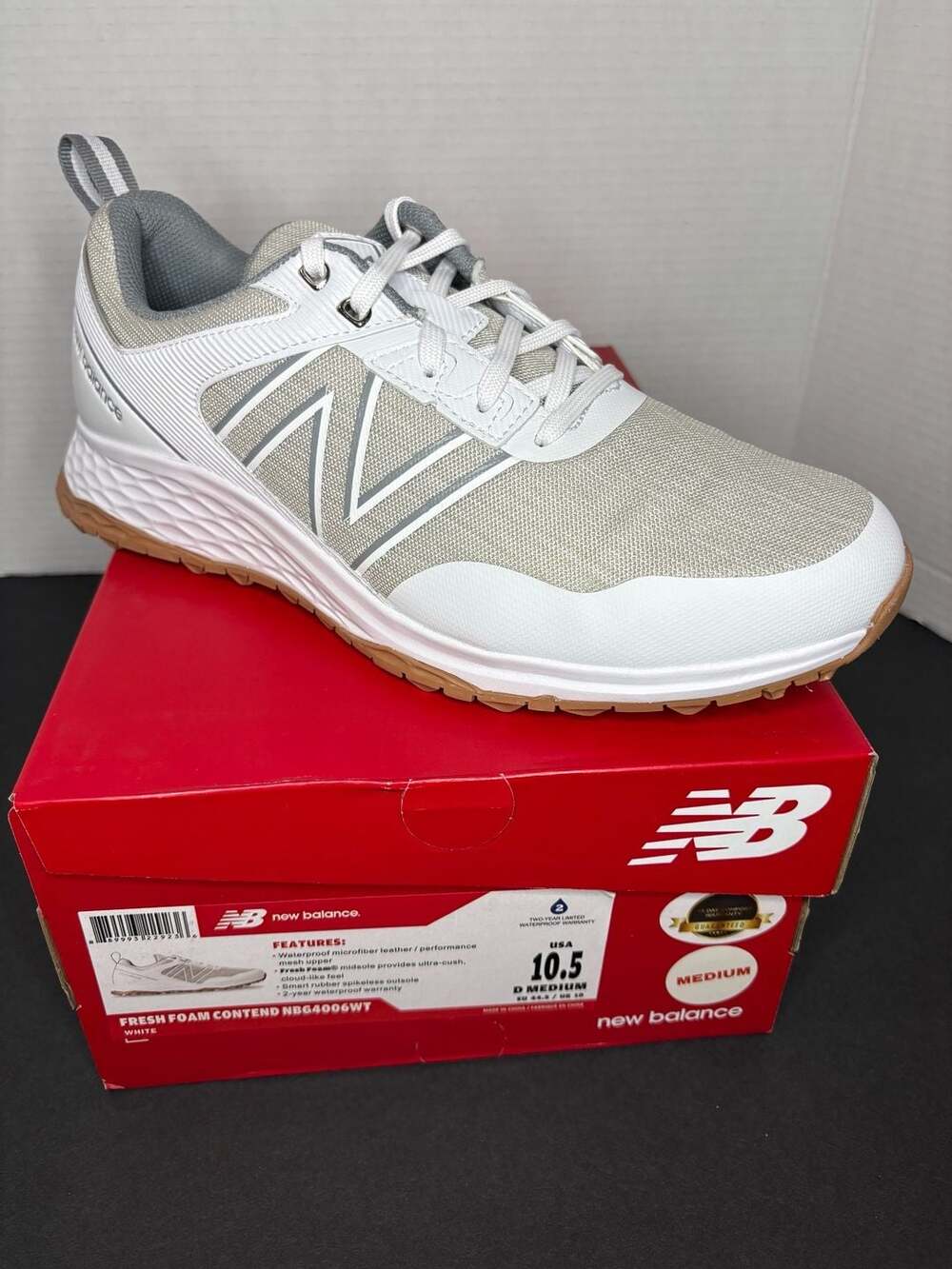 New Balance Fresh Foam Contend Spikeless Golf Shoes NBG4006WT